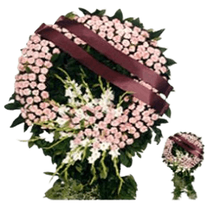 Pembe Karanfil ve Glayör Cenaze Çelenk