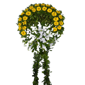Sarı Gerbera Glayör Cenaze Çelenk