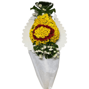 Sarı ve Kırmızı Gerbera Çelenk